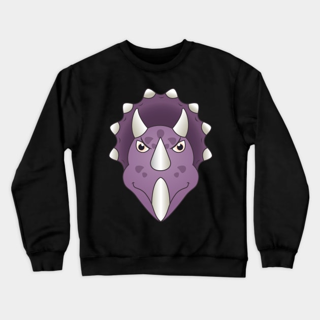 Triceratops Head Dino Boys Girls Men Women Crewneck Sweatshirt by samshirts